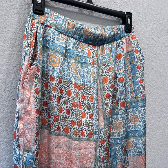 NWT DRA Floral Patchwork Palazzo Wide Leg Pants with Pockets Small - Picture 3 of 13
